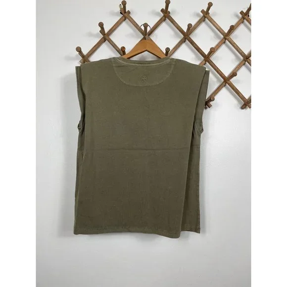 Anine Bing Tanner Tank In Green - Picture 3 of 13